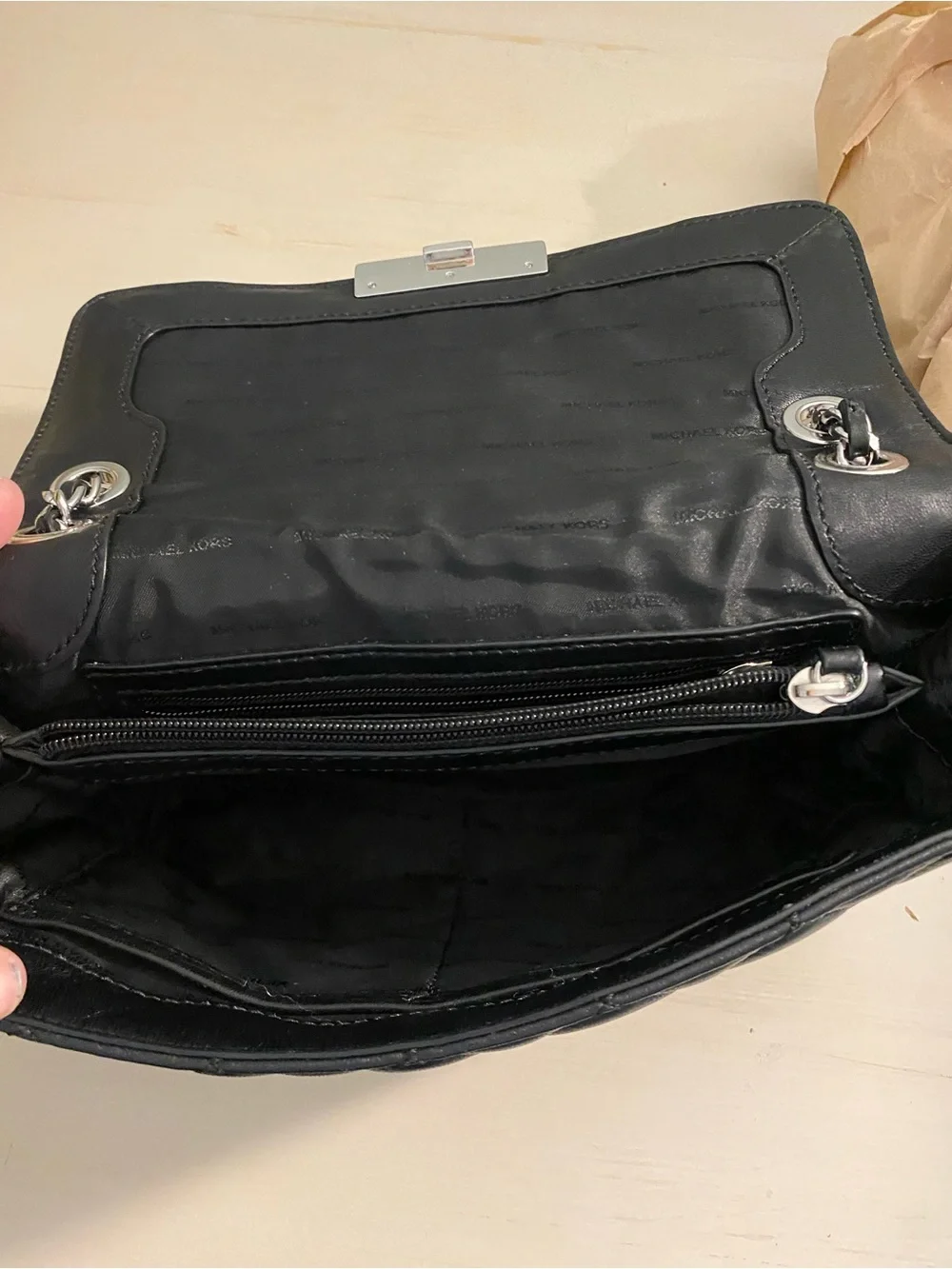 Michael Kors Black Quilted Sloane Handbag